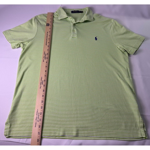 Polo Ralph Lauren Striped Golf Green Polo Shirt Short Sleeve Casual Size XL Mens - Picture 4 of 8